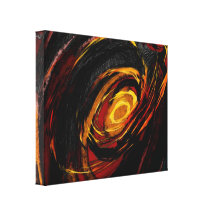 Gewundenes Feuer-abstrakte eingewickelte Leinwand Leinwand Druck