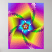 Gewundenes mit Blumenplakat