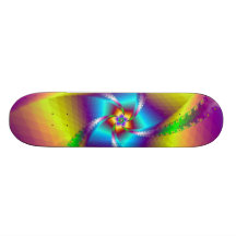 Gewundenes mit BlumenSkateboard Personalisiertes Deck