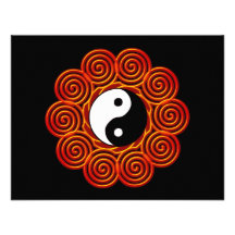 Gewundenes Yin Yang Sun Personalisierte Ankündigungskarten