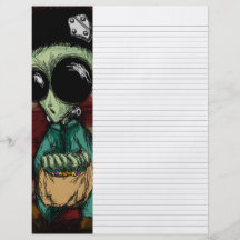 Gezeichnetes Schreibens-Papier-alien Frankenstein  Flyerbedruckung