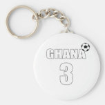 Ghana 3 Fußballspieler und Fußballfangang Schlüsselanhänger