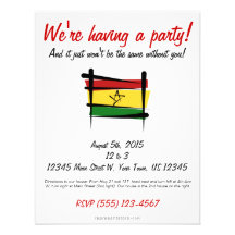Ghana-Bürsten-Flagge Ankündigungskarten