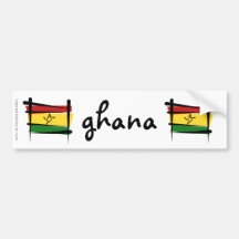 Ghana-Bürsten-Flagge Auto Aufkleber
