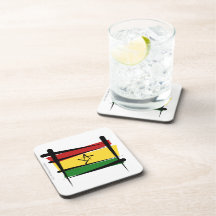 Ghana-Bürsten-Flagge Drink Untersetzer