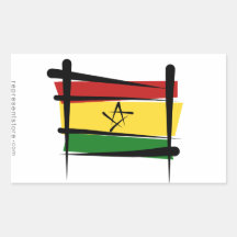 Ghana-Bürsten-Flagge Stickers