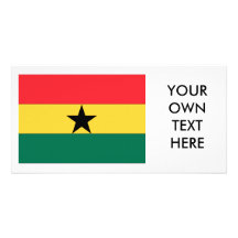 Ghana-Flagge Photo Karten