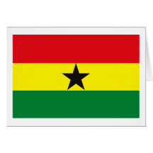 Ghana-Flaggen-Gruß-Karte