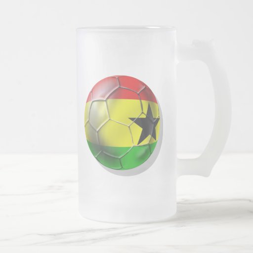 Ghanaische Flagge von Ghana-Fußball für Fans Haferl