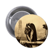 Ghoul Notre Dame, Paris Frankreich 1912 Vintag Anstecknadel