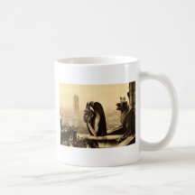 Ghoul Notre Dame, Paris Frankreich 1912 Vintag Tee Tassen