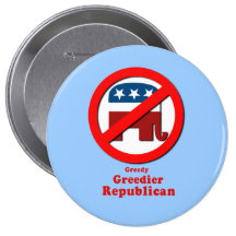 Gieriger gierigerer Republikaner Anstecknadelbutton