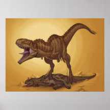 Giganotosauruscarolinii und Carnotaurus Plakat
