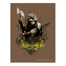 Gimli mit Axt-vektorcollage Postkarte