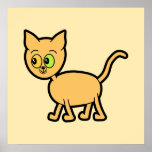 Ginger Cat with Odd Eyes. Posters