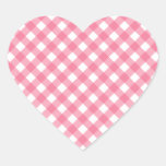 Gingham-Herz-Aufkleber