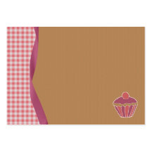 Gingham-Kuchen-Visitenkarten
