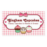 Gingham-Kuchen-Visitenkarten