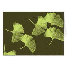 Ginkgo-Blätter Karte