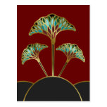 Ginkgo verlässt Kunst-Deko-Postkarte