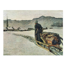 Giovanni Segantini - gehen Sie vom Wald zurück Postkarte
