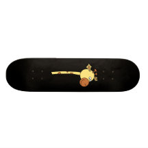 Giraffe, die seitlich schaut. Karikatur Bedrucktes Skateboard