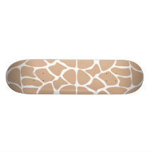 Giraffen-Druck-Muster in der Beige Personalisierte Skateboarddecks