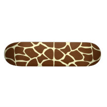 Giraffen-Druck-Muster in dunklem Brown Skate Board