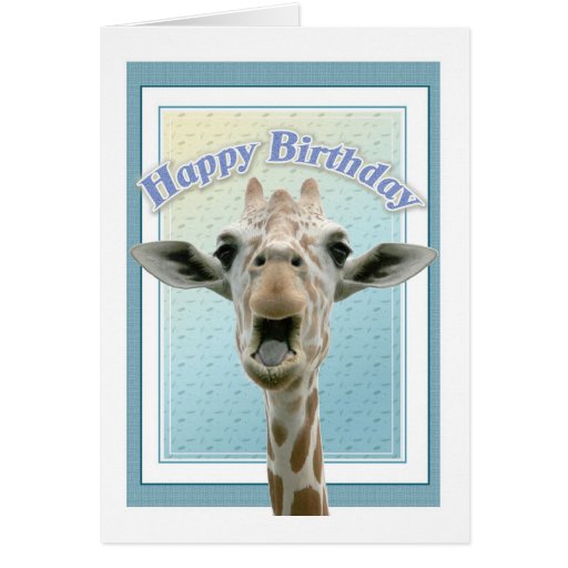 GiraffenGeburtstag Grußkarten Zazzle
