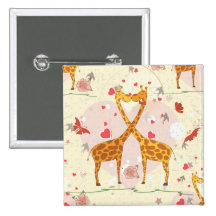 Giraffen in der Liebe Anstecknadel