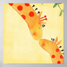Giraffen-Kinderzimmer-Wandhängen Posterdrucke