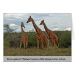 Giraffen-Statuen Grußkarte