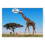 Giraffen-Weihnachten Karten