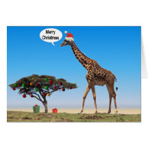 Giraffen-Weihnachten Karten