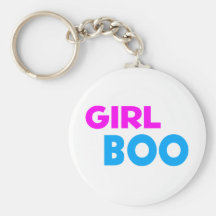Girl Boo Neon Pink & Blue Key Chains