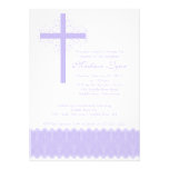 Girl Elegant Lace  Baptism | Christening Cross einladungen