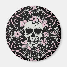 Girlie Vintager Schädel Magnets