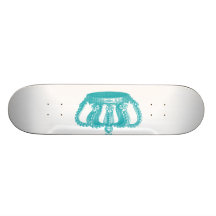 Girly Aqua-blaue Vintage Krone Skateboard Bretter