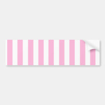 Girly Baby Pink Solid Stripes Pattern Bumper Sticker