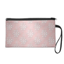 Girly Baby-Rosa-und Weiß-Damast
