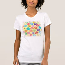 Girly Blumen-Power-bunte Blumenmuster-Geschenke Tshirts