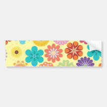 Girly Blumen-Power-buntes Blumenmuster Auto Sticker