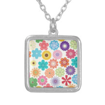 Girly Blumen-Power-buntes Blumenmuster Selbst Gestaltete Halskette