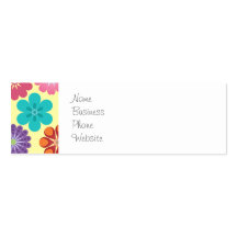 Girly Blumen-Power-buntes Blumenmuster Visitenkartenvorlagen