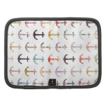 Girly Blumenseeanker des Vintagen retro Seemanns Mappen