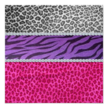 Girly Diamant-Tierdruck Photodruck