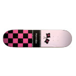 Girly karierte laufende Flaggen mit Namen Individuelle Skateboards
