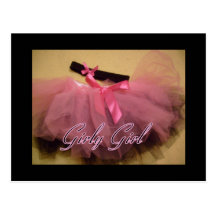 girly Mädchen Postkarte
