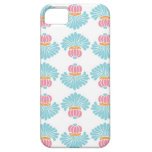 Girly Muster des adretten rosa blauen Arabeskedama iPhone 5 Case