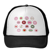 Girly Muster rosa Paris-Liebe Netzkappen